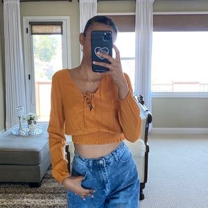 Tilly’s Mustard Crop Top